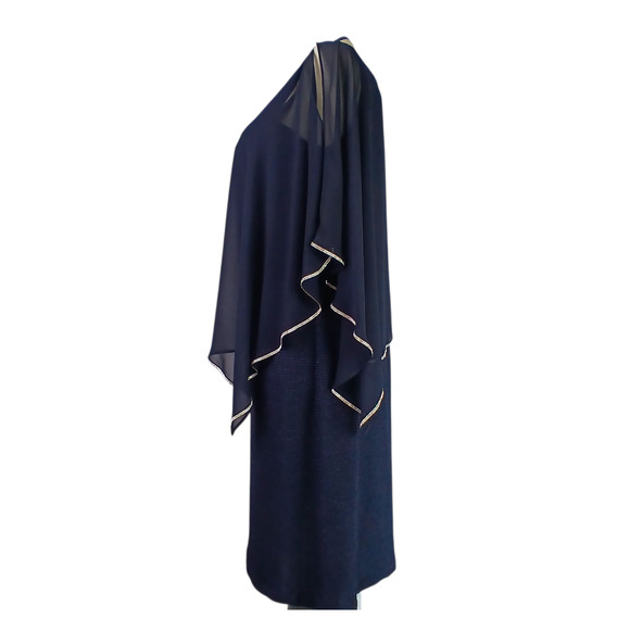 Frank Lyman Montreal SZ 18 Midnight Dress Style 219203 Midnight Blue - Picture 7 of 9